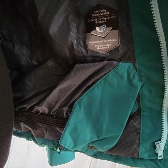 COLUMBIA Womans Powderhouse Jacket Emerald Size XS - Picture 8 of 16